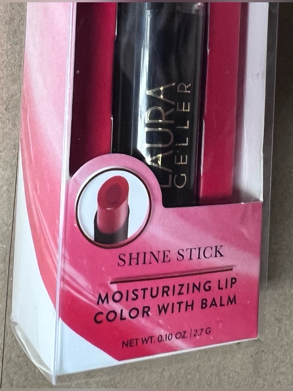 Laura Geller Shine Stick CHERRY LIP COLOR balm bomb moisturizing lipstick  NEW